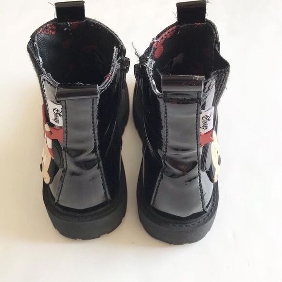 Zara x Disney Mickey Mouse patent boots VGUC size 32(1 youth) - Picture 7 of 9
